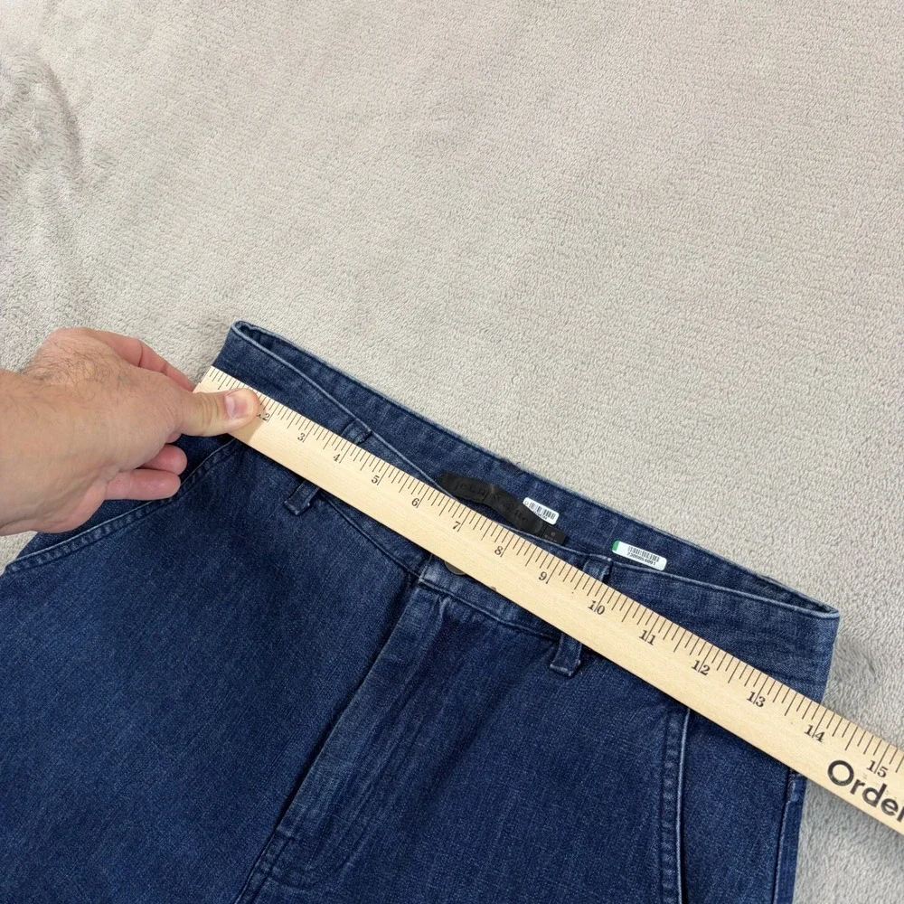 JENNI KAYNE Wide Leg Trouser Pants Jeans in Blue Women 0 High Rise Designer $345